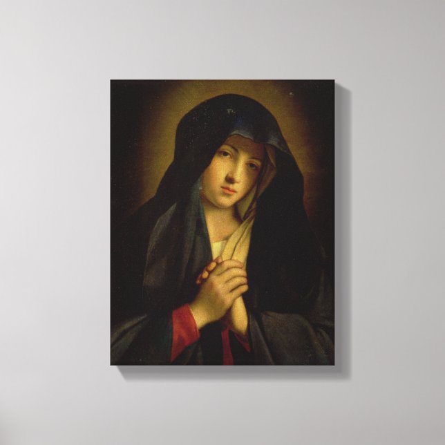 Die Madonna in Sorrow (Öl auf Leinwand) Leinwanddruck (Vorderseite)