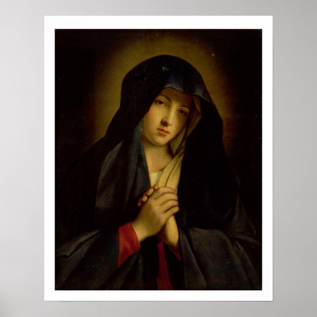 Die Madonna in Sorrow (Öl auf Leinwand) Poster (Vorne)