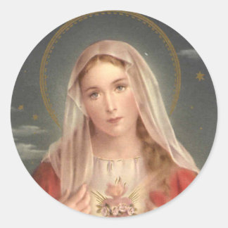 Die Madonna Runder Aufkleber