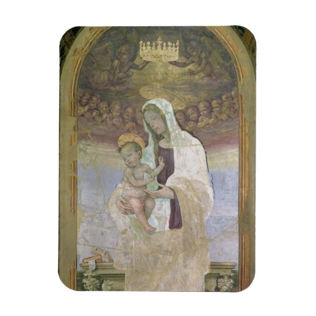 Die Madonna und das Kind, ein Detail aus dem Taber Magnet (Vertikal)