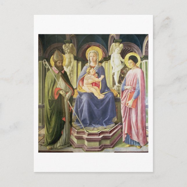 Die Madonna und Kind mit SS. Clement und Justin Postkarte (Vorderseite)