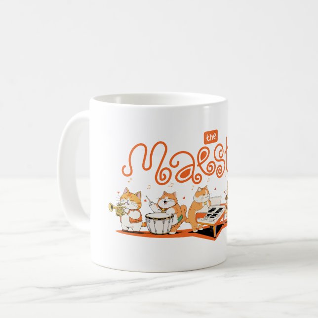 Die Maestro-Katze Kaffeetasse (Vorderseite Links)