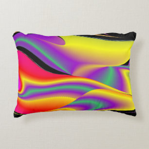 Die Magie der Farben Abstrakt 3D-Rainbowart Dekokissen
