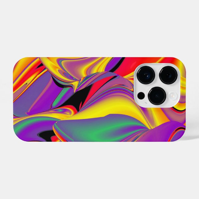 Die Magie der Farben Abstrakt 3D-Rainbowart iPhone Hülle (Rückseite (Horizontal))