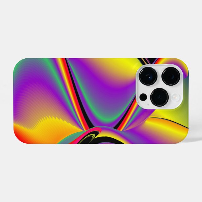 Die Magie der Farben Abstrakt 3D-Rainbowart iPhone Hülle (Rückseite (Horizontal))