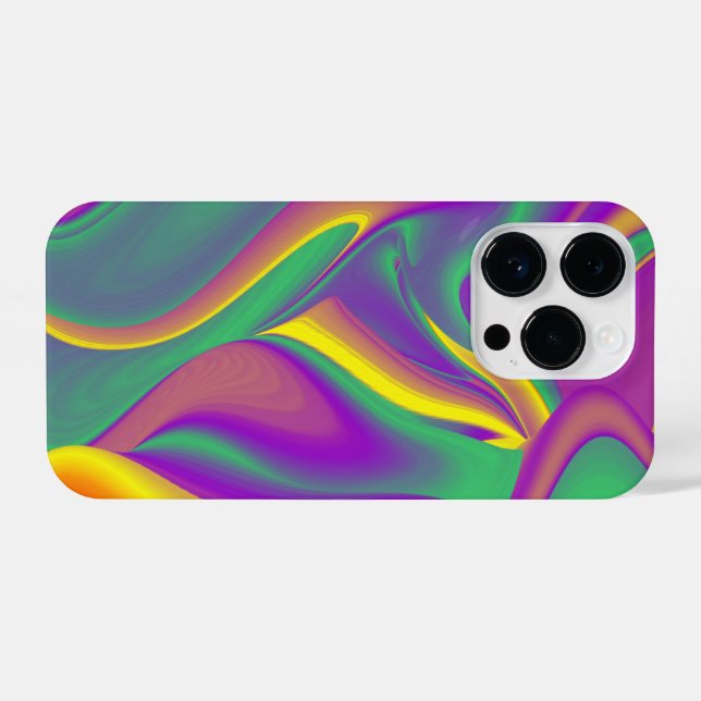 Die Magie der Farben Abstrakt 3D-Rainbowart iPhone Hülle (Rückseite (Horizontal))