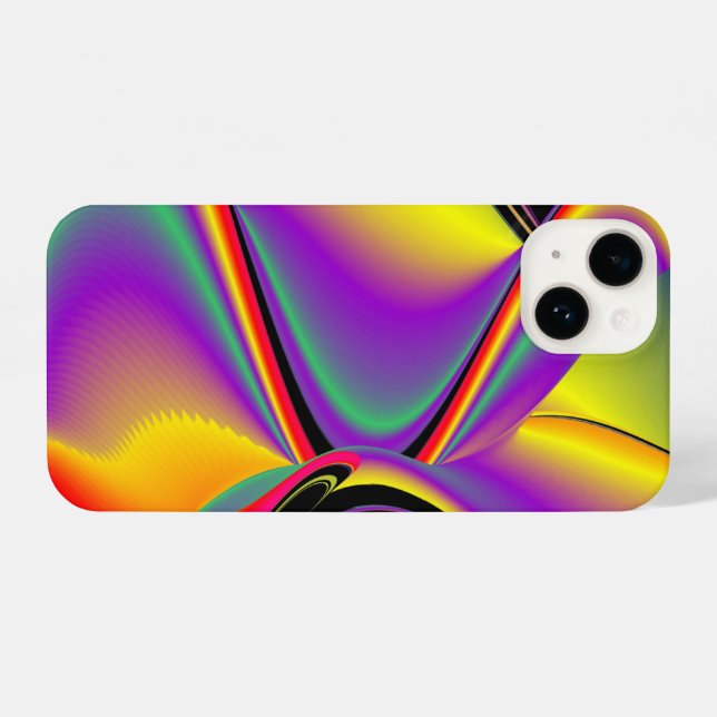 Die Magie der Farben Abstrakt 3D-Rainbowart iPhone Hülle (Rückseite (Horizontal))