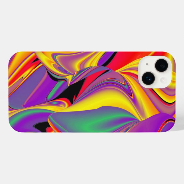 Die Magie der Farben Abstrakt 3D-Rainbowart iPhone Hülle (Rückseite (Horizontal))