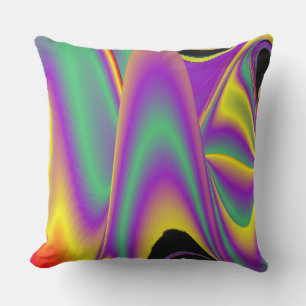 Die Magie der Farben Abstrakt 3D-Rainbowart Kissen