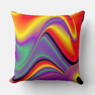 Die Magie der Farben Abstrakt 3D-Rainbowart Kissen