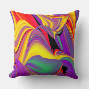 Die Magie der Farben Abstrakt 3D-Rainbowart Kissen