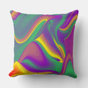 Die Magie der Farben Abstrakt 3D-Rainbowart Kissen