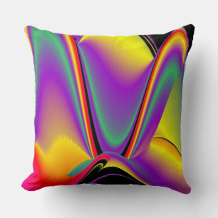 Die Magie der Farben Abstrakt 3D-Rainbowart Kissen