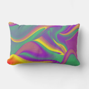 Die Magie der Farben Abstrakt 3D-Rainbowart Kissen Für Draußen