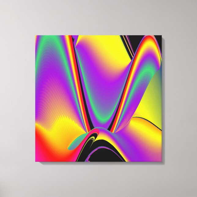Die Magie der Farben Abstrakt 3D-Rainbowart Leinwanddruck (Vorderseite)