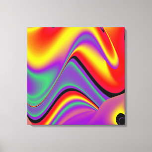 Die Magie der Farben Abstrakt 3D-Rainbowart Leinwanddruck