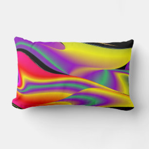 Die Magie der Farben Abstrakt 3D-Rainbowart Lendenkissen