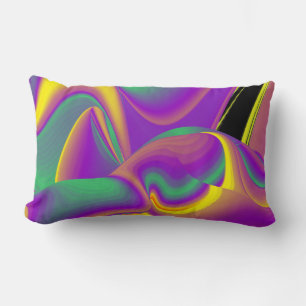 Die Magie der Farben Abstrakt 3D-Rainbowart Lendenkissen
