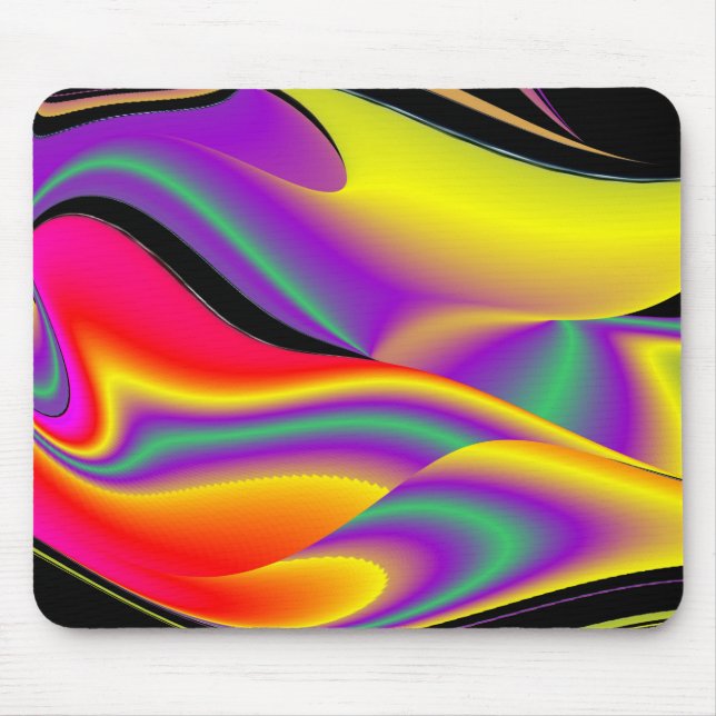 Die Magie der Farben Abstrakt 3D-Rainbowart Mousepad (Vorne)