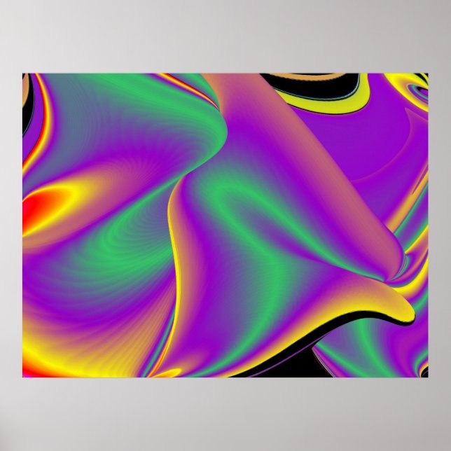 Die Magie der Farben Abstrakt 3D-Rainbowart Poster (Vorne)