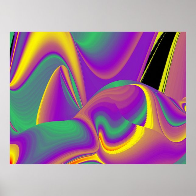 Die Magie der Farben Abstrakt 3D-Rainbowart Poster (Vorne)