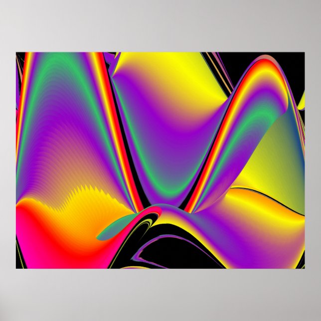 Die Magie der Farben Abstrakt 3D-Rainbowart Poster (Vorne)