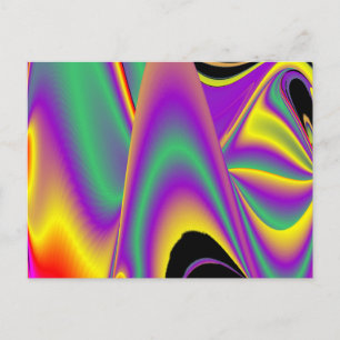 Die Magie der Farben Abstrakt 3D-Rainbowart Postkarte