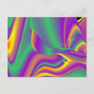 Die Magie der Farben Abstrakt 3D-Rainbowart Postkarte
