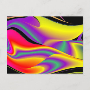Die Magie der Farben Abstrakt 3D-Rainbowart Postkarte