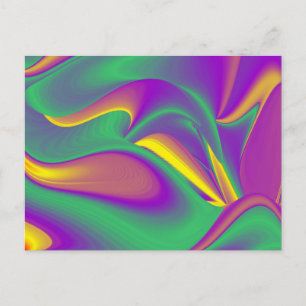 Die Magie der Farben Abstrakt 3D-Rainbowart Postkarte