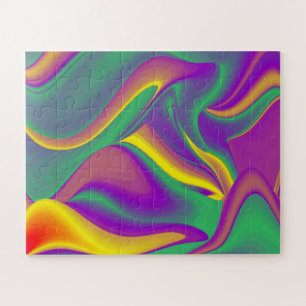 Die Magie der Farben Abstrakt 3D-Rainbowart Puzzle