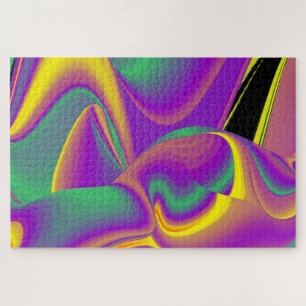 Die Magie der Farben Abstrakt 3D-Rainbowart Puzzle