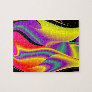Die Magie der Farben Abstrakt 3D-Rainbowart Puzzle