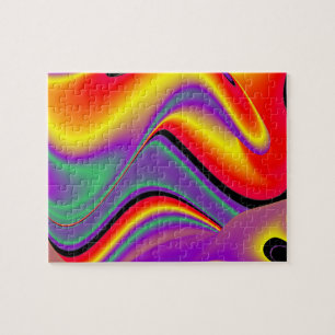 Die Magie der Farben Abstrakt 3D-Rainbowart Puzzle