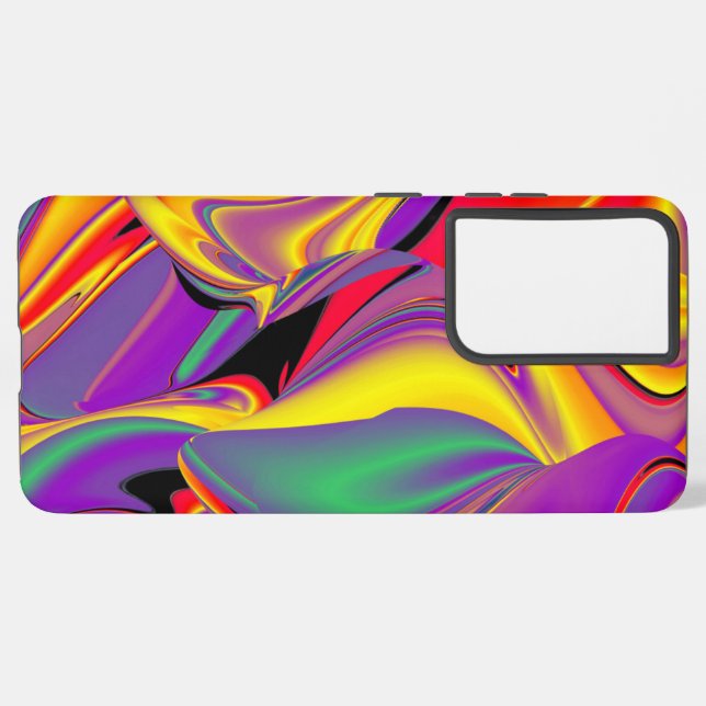 Die Magie der Farben Abstrakt 3D-Rainbowart Samsung Galaxy Hülle (Linke Seite)