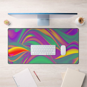 Die Magie der Farben Abstrakt 3D-Rainbowart Schreibtischunterlage