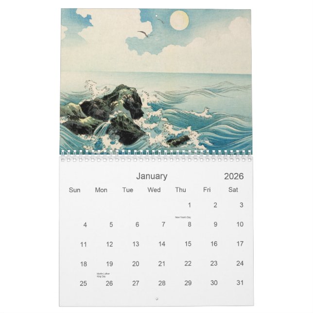 Die Magie der japanischen Holzschnitte Kalender (Jan 2026)