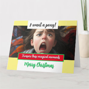 Die Magie der Weihnachten WOLLTE ich einen PONY! Karte