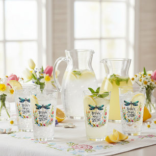 Die Magie des Frühlings floral Glas