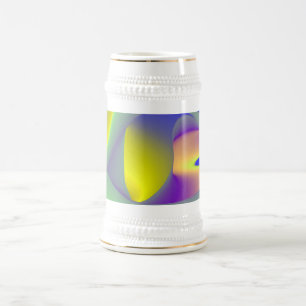 Die Magie des Sommers , Abstrakte 3D-Kunst Bierglas