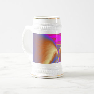 Die Magie des Sommers , Abstrakte 3D-Kunst Bierglas