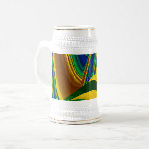 Die Magie des Sommers, Abstrakte 3D-Kunst Bierglas