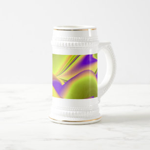 Die Magie des Sommers , Abstrakte 3D-Kunst Bierglas