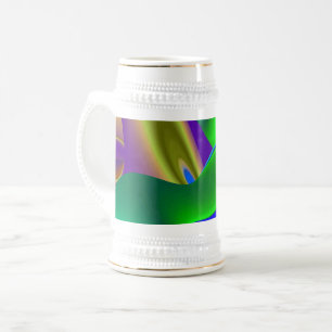 Die Magie des Sommers , Abstrakte 3D-Kunst Bierglas