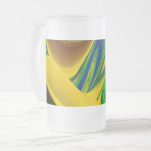 Die Magie des Sommers , Abstrakte 3D-Kunst Mattglas Bierglas