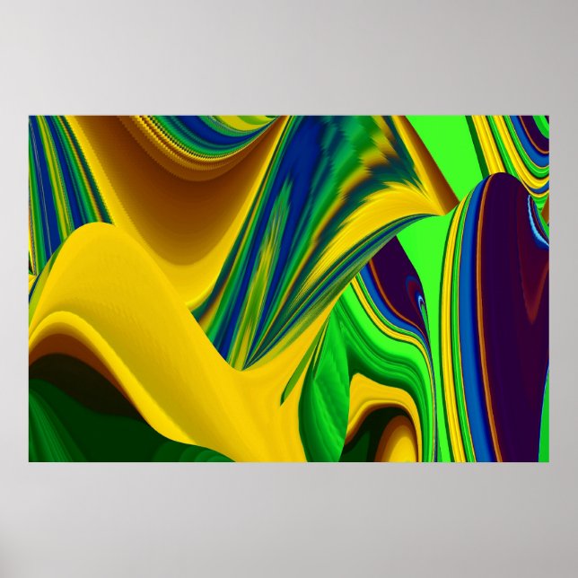 Die Magie des Sommers , Abstrakte 3D-Kunst Poster (Vorne)