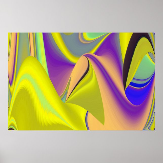 Die Magie des Sommers , Abstrakte 3D-Kunst Poster (Vorne)