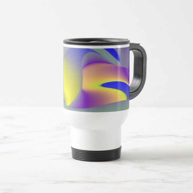 Die Magie des Sommers , Abstrakte 3D-Kunst Reisebecher (VorderseiteRechts)