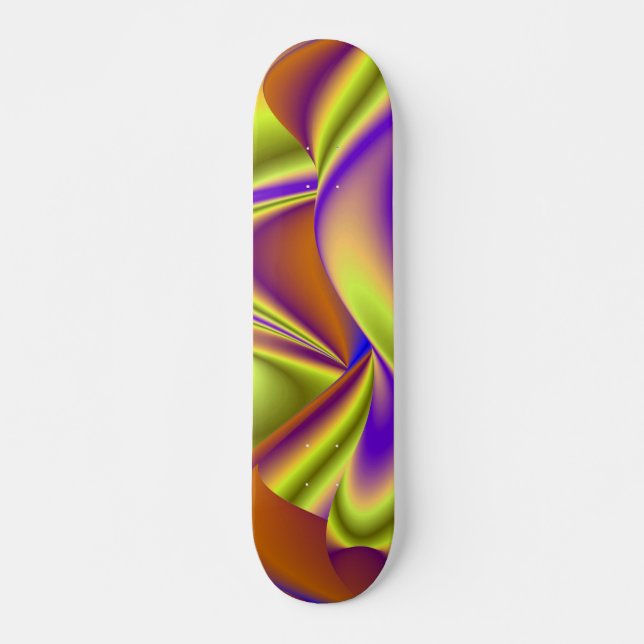 Die Magie des Sommers , Abstrakte 3D-Kunst Skateboard (Vorne)