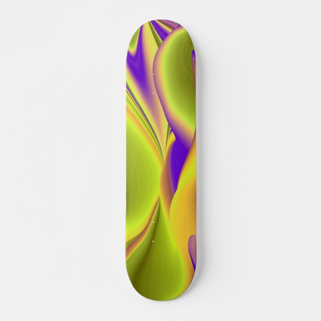 Die Magie des Sommers , Abstrakte 3D-Kunst Skateboard (Vorne)